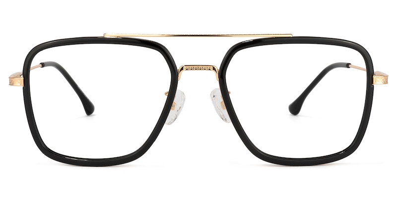Nayeli Aviator Black-Gold Glasses | Zeelool Glasses0