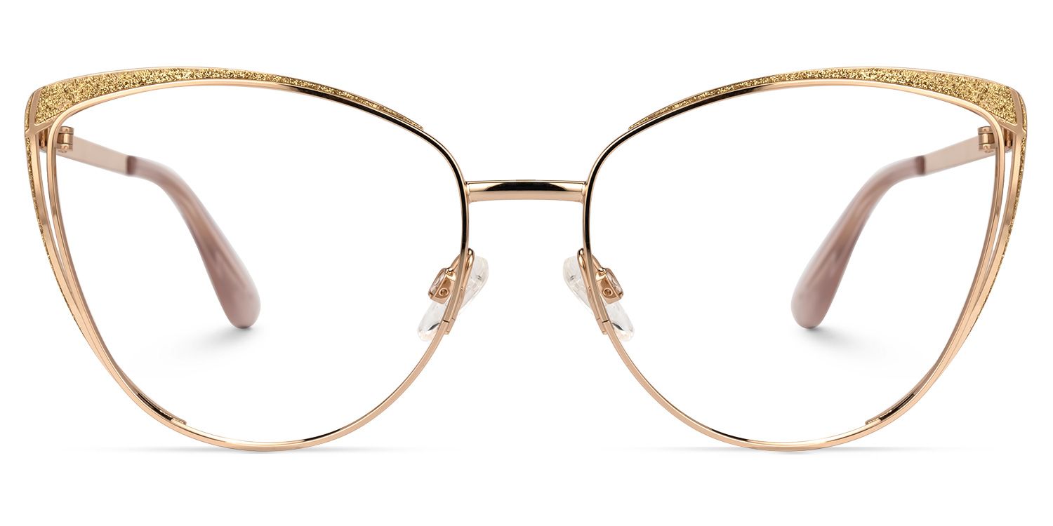 Provitt Cateye Gold Glasses | Zeelool Glasses0