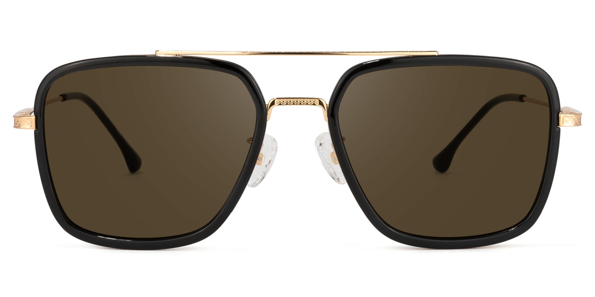 Nayeli Aviator Black-Gold Sunglasses | Zeelool Glasses0