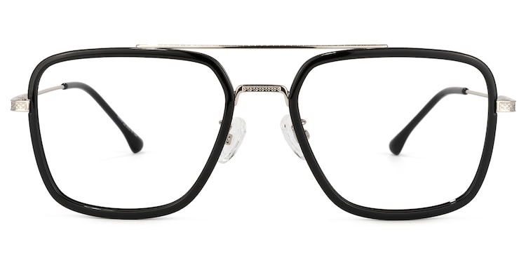 Nayeli Aviator Black-Silver Glasses