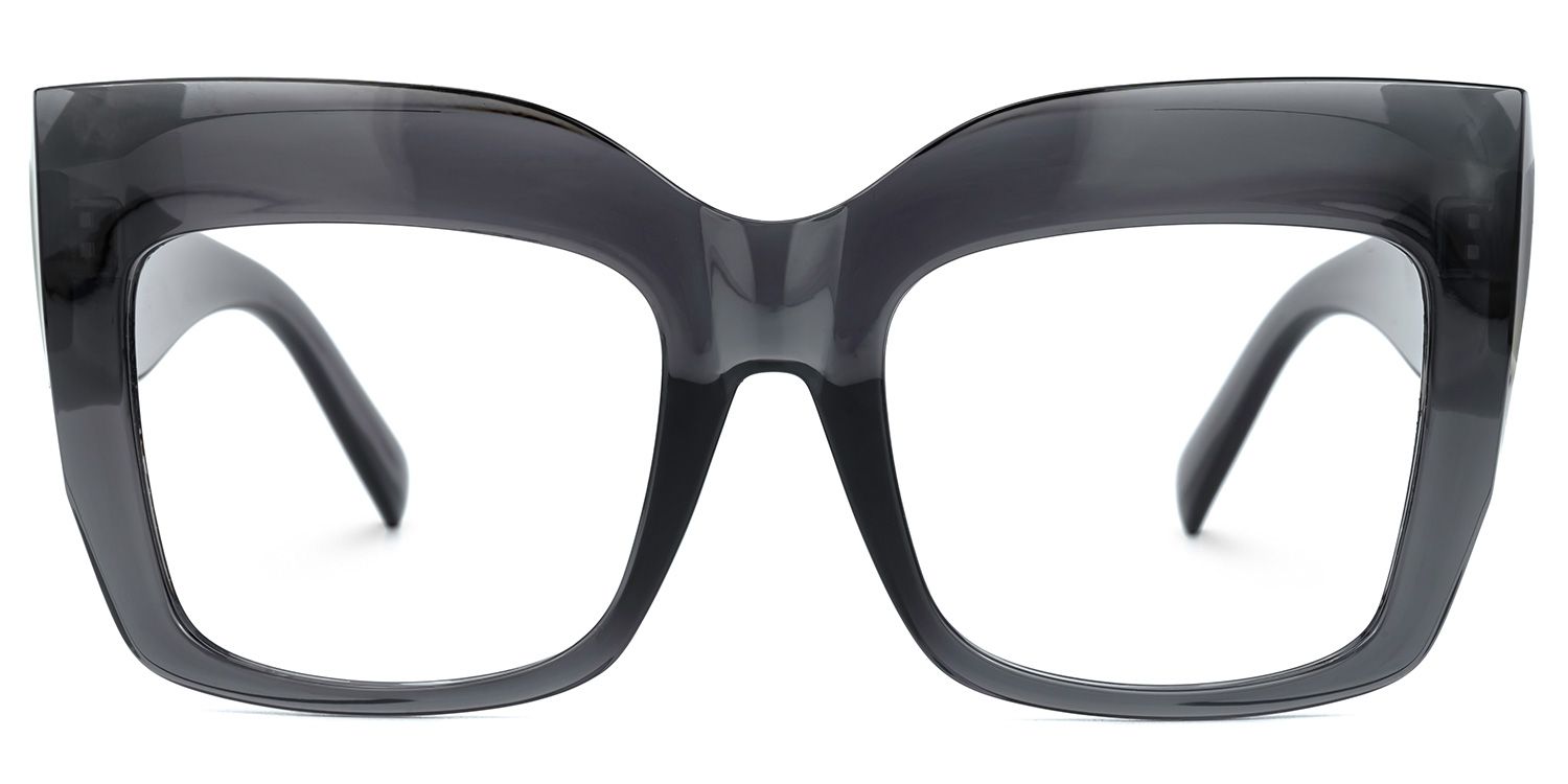 Alberta Cat-Eye Glasses with Gray Frames0