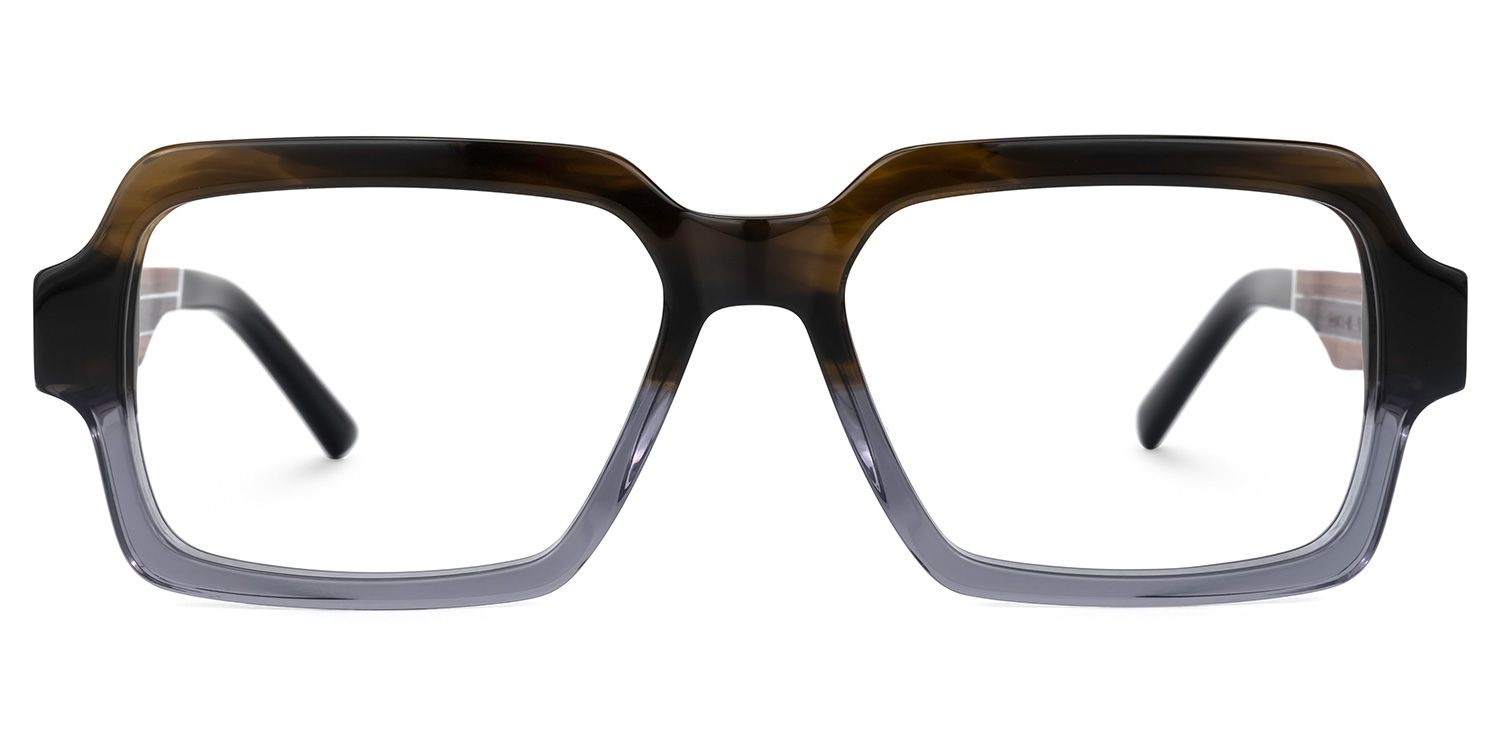 Jack Rectangle Gray Glasses | Zeelool Glasses