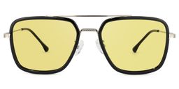 Nayeli Aviator Black-Silver Sunglasses0