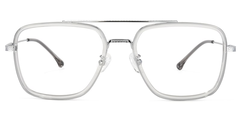 Nayeli Aviator Gray-Silver Glasses | Zeelool Glasses0