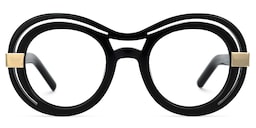 Texidor Round Black Glasses0