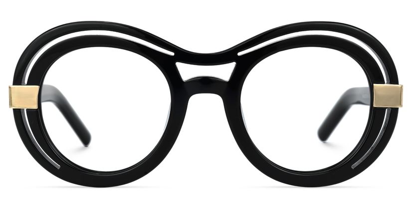 Texidor Round Black Glasses
