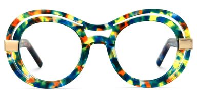 Texidor Round Blue-Tortoise Glasses