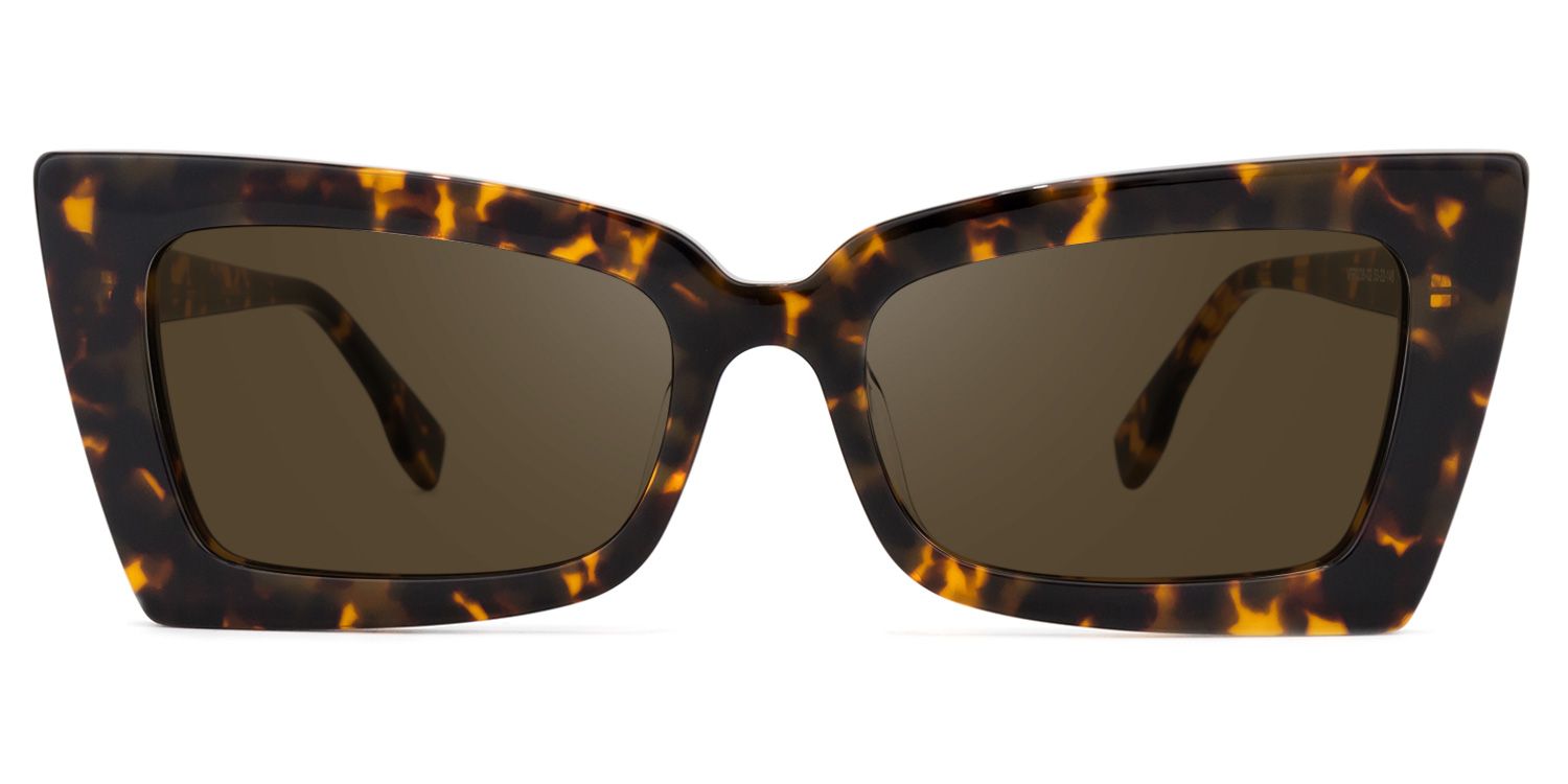 Newell Acetate Tortoise Rectangle Frame Sunglasses | ZEELOOL0