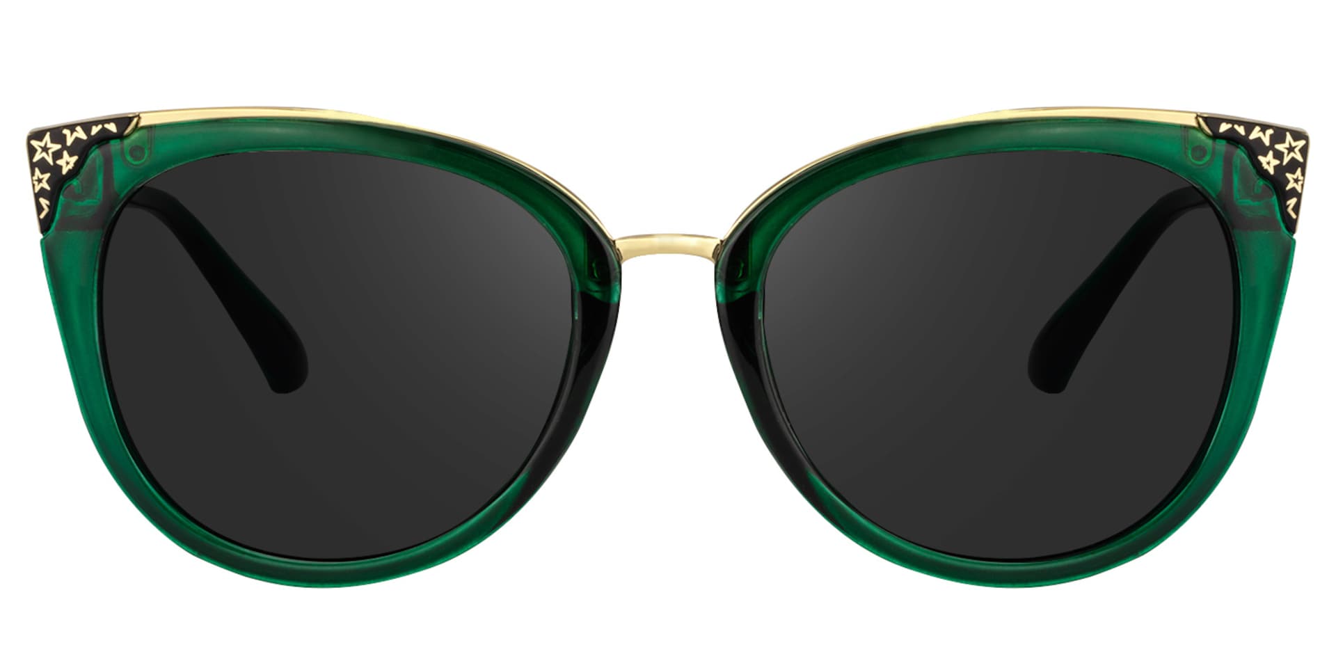 Dalton Cat Eye Sunglasses with Dark Green Frames0