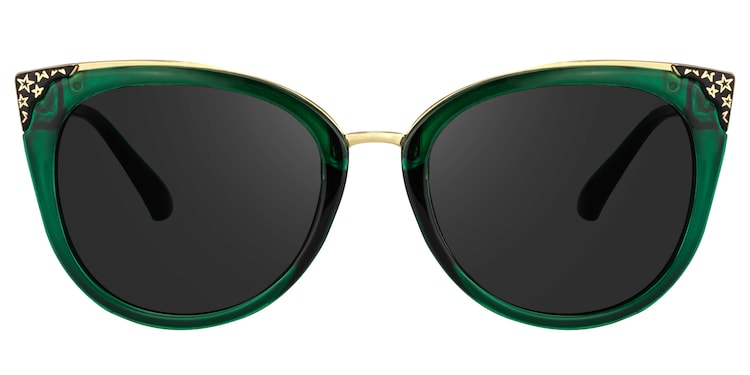 Dalton Cat Eye Dark Green Sunglasses
