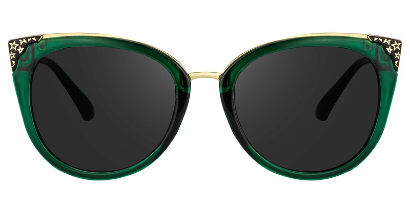 Dalton Cat Eye Dark Green Sunglasses