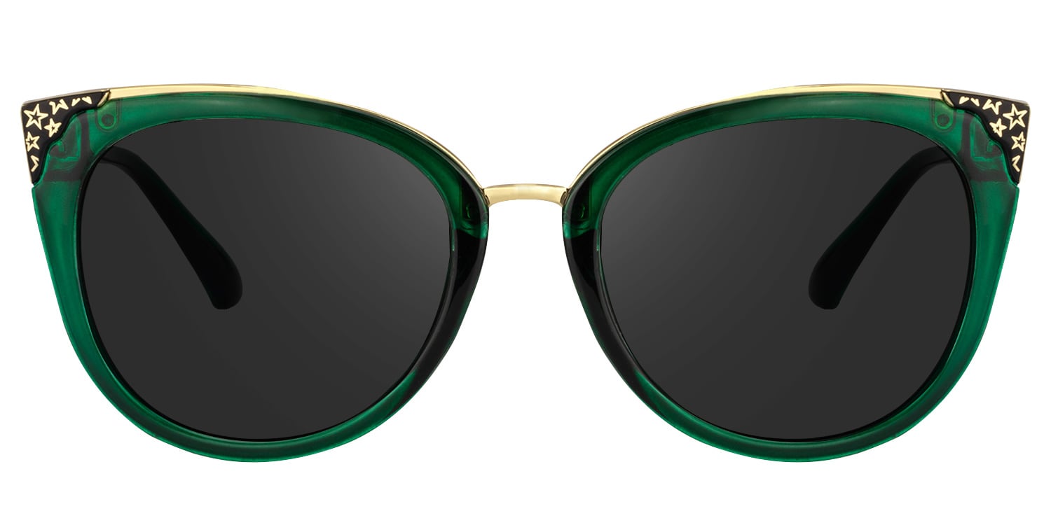 Dalton Cat Eye Dark Green Sunglasses