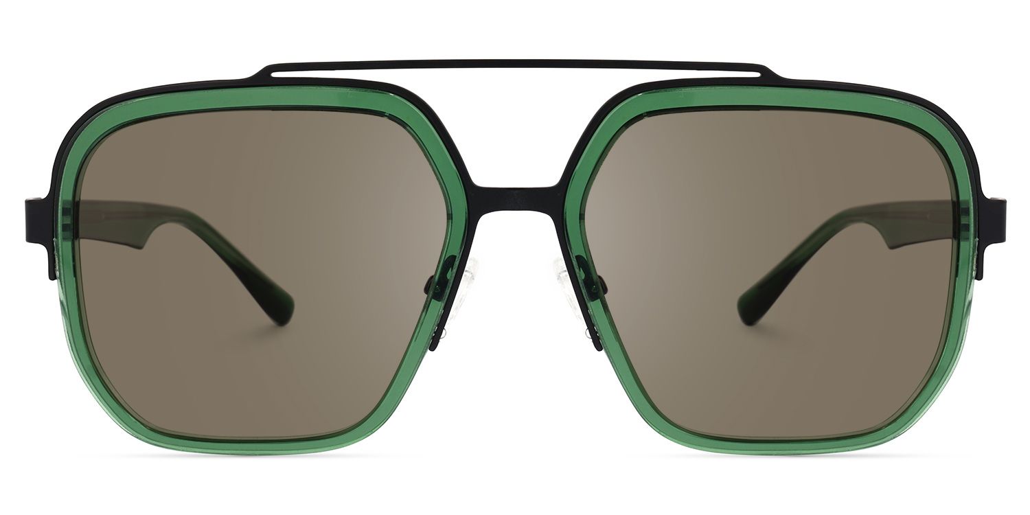 Ace Aviator Green Sunglasses | Zeelool Glasses0