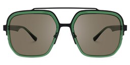 Ace Aviator Green Sunglasses0