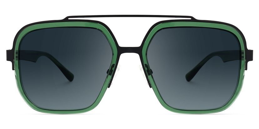 Ace Aviator Green Sunglasses