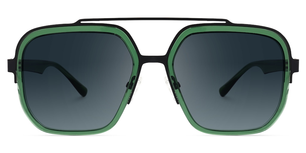 Ace Aviator Green Sunglasses