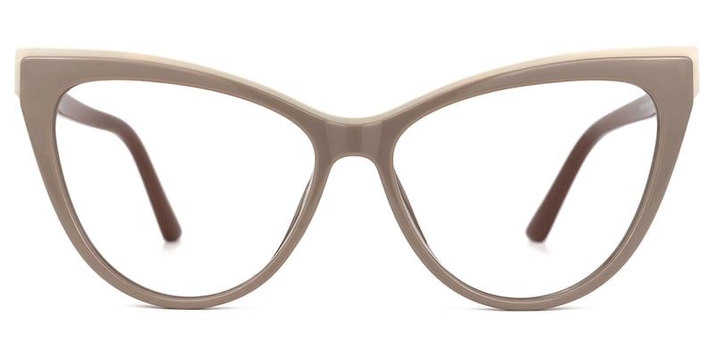 Yangdol Cateye Khaki Glasses | Zeelool Glasses0