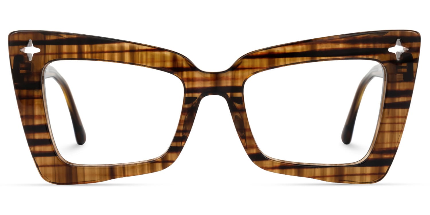 Kairos Cateye Brown Glasses | Zeelool Glasses