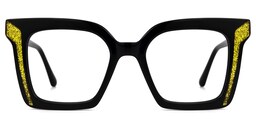 Khadra Square Black Glasses0