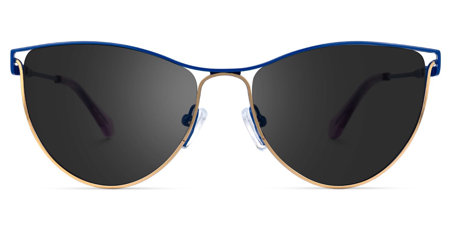 Rusland Geometric Blue Sunglasses | Zeelool Glasses0