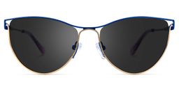 Rusland Geometric Blue Sunglasses0