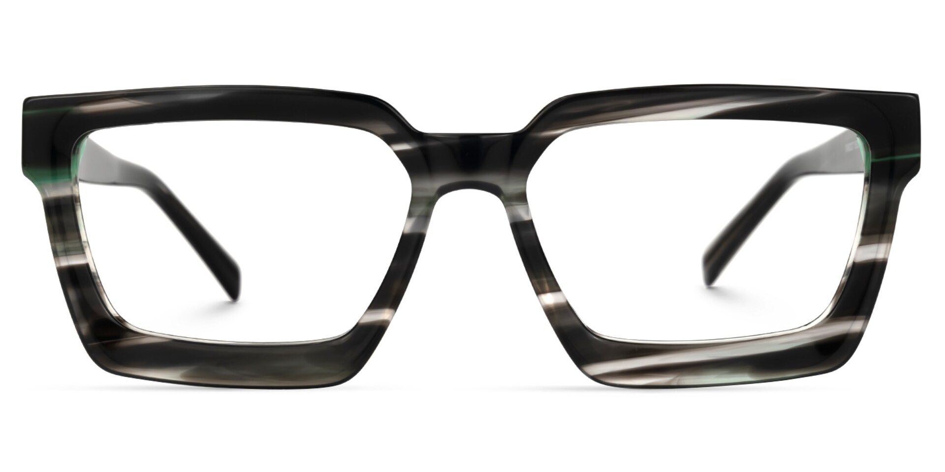 Bean Square Dark-Gray Glasses | Zeelool Glasses0