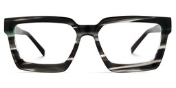 Bean Square Dark-Gray Glasses0