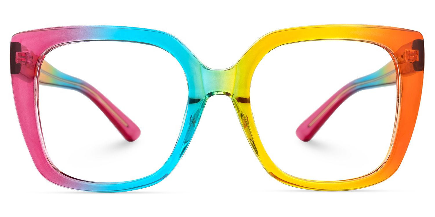 Carrero Square Multicolor Glasses | Zeelool Glasses0