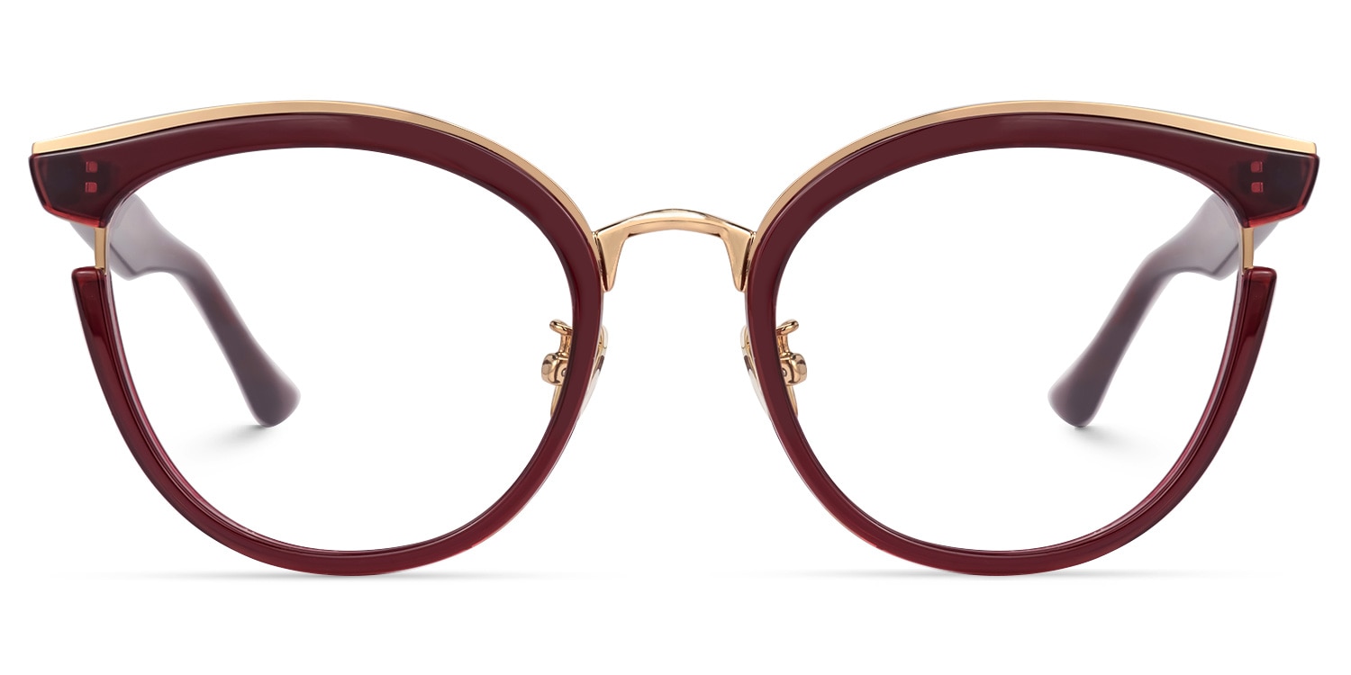 Laraine Cat Eye Red Glasses Zeelool Glasses