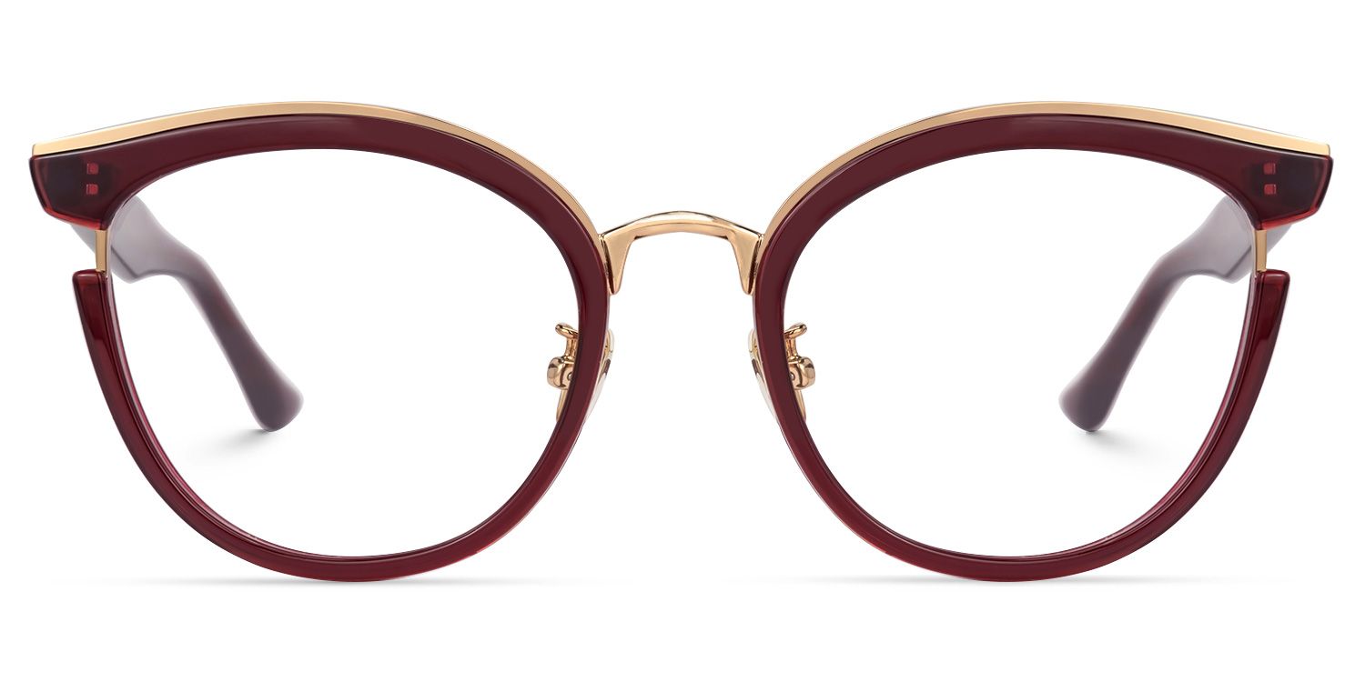 Laraine Cat Eye Red Glasses | Zeelool Glasses0