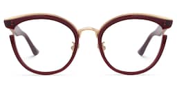 Laraine Cat Eye Red Glasses0