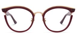 Laraine Cat Eye Red Glasses0