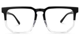 Matherne Square Black-Clear Glasses0