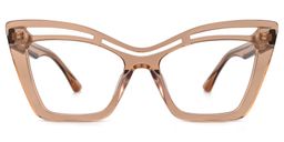 Arsolon Cateye Beige Glasses0