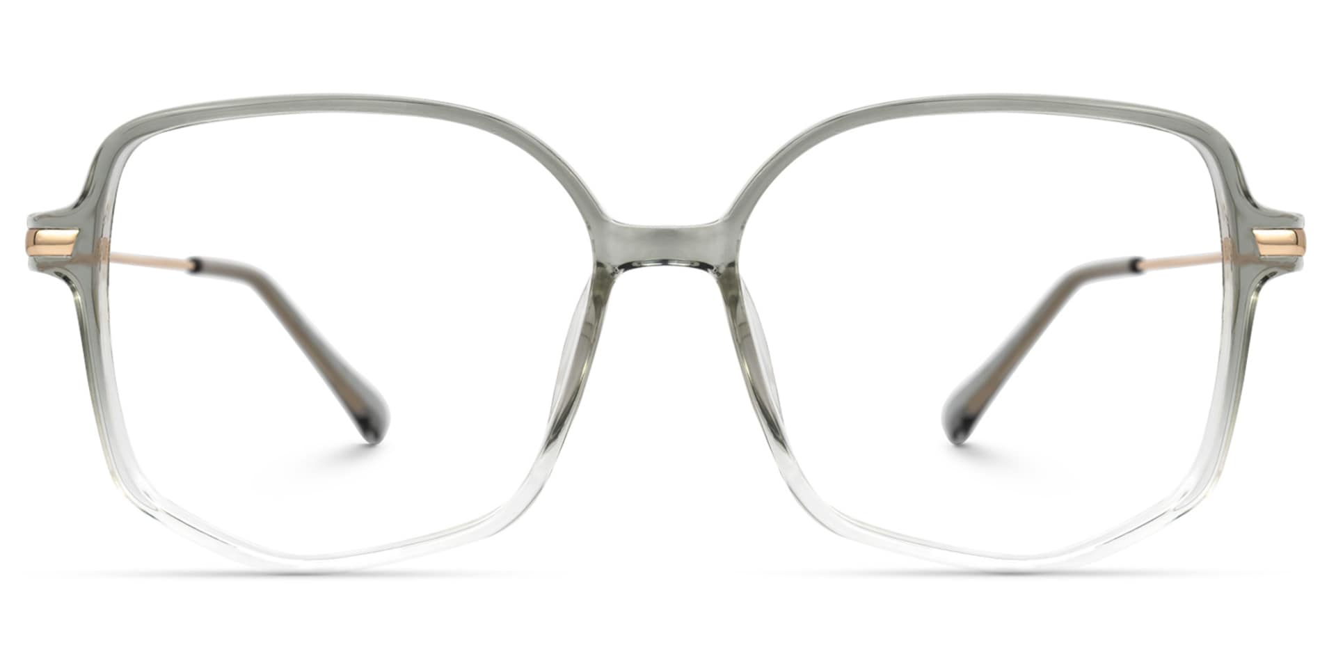 Payton Geometric Gray Eyeglasses and Ombre Frames0