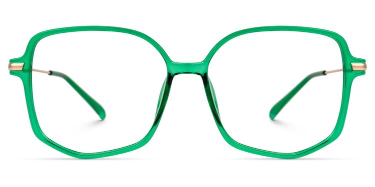 Payton Geometric Dark-Green Glasses
