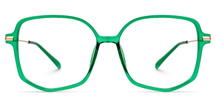 Payton Geometric Dark-Green Glasses