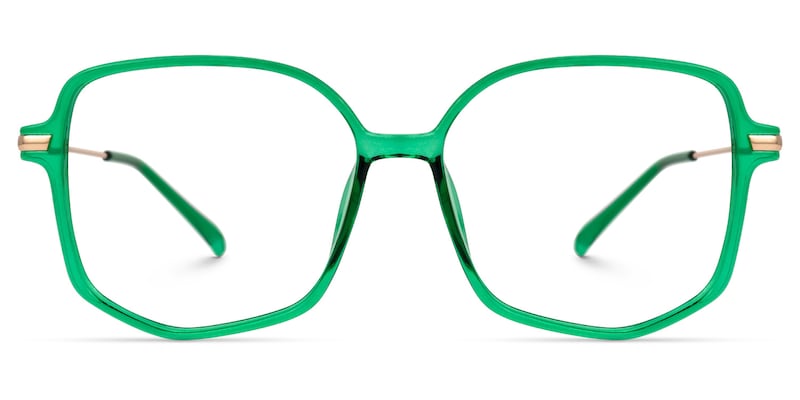Payton Geometric Dark-Green Glasses