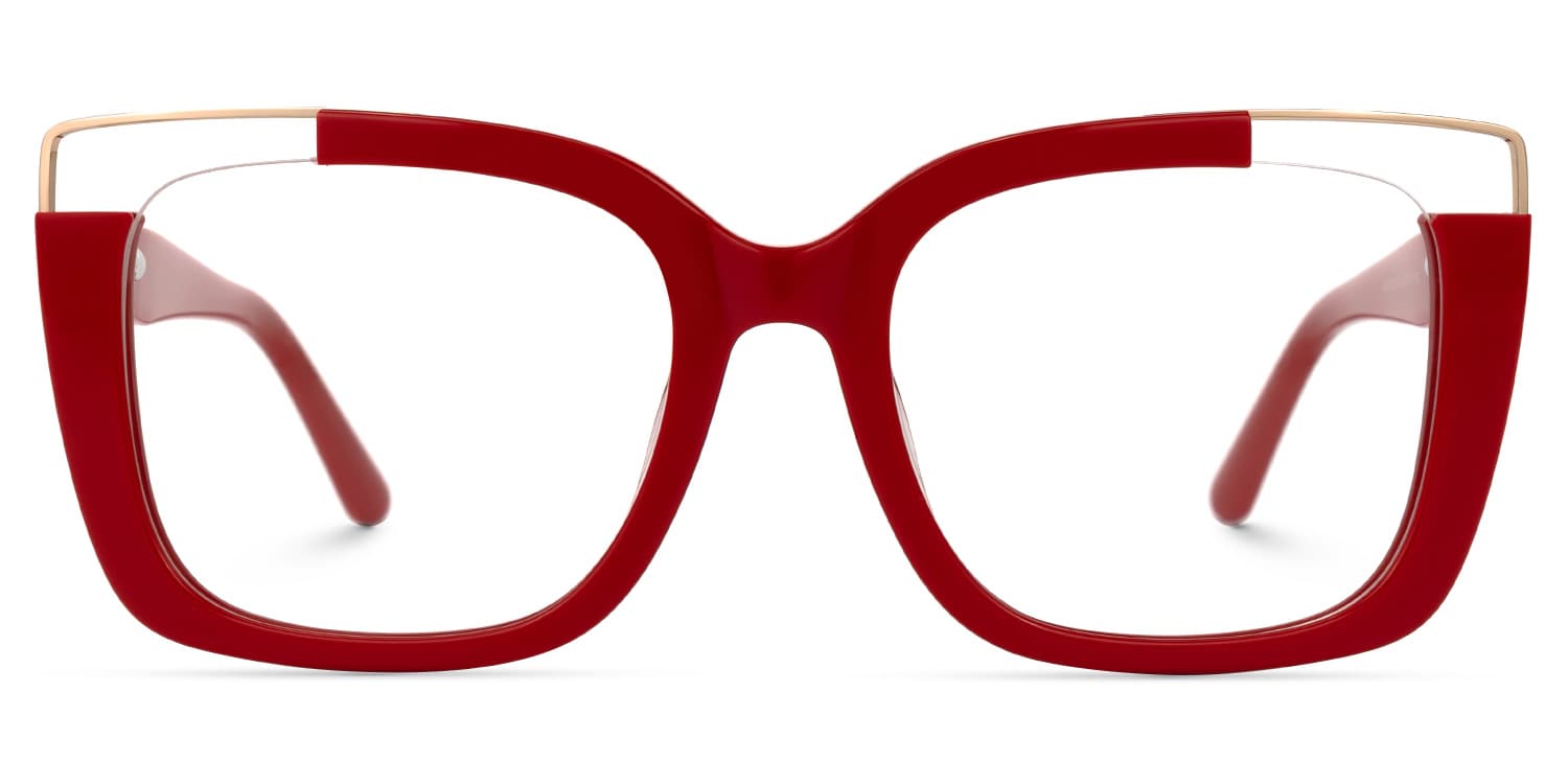 Dortch Square Red Glasses | Zeelool Glasses0
