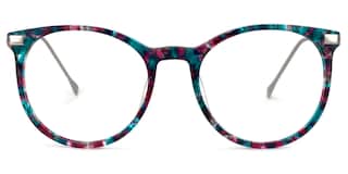 Lenid Round Floral Glasses0