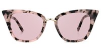 Martha Cat Eye Pink Floral Sunglasses0