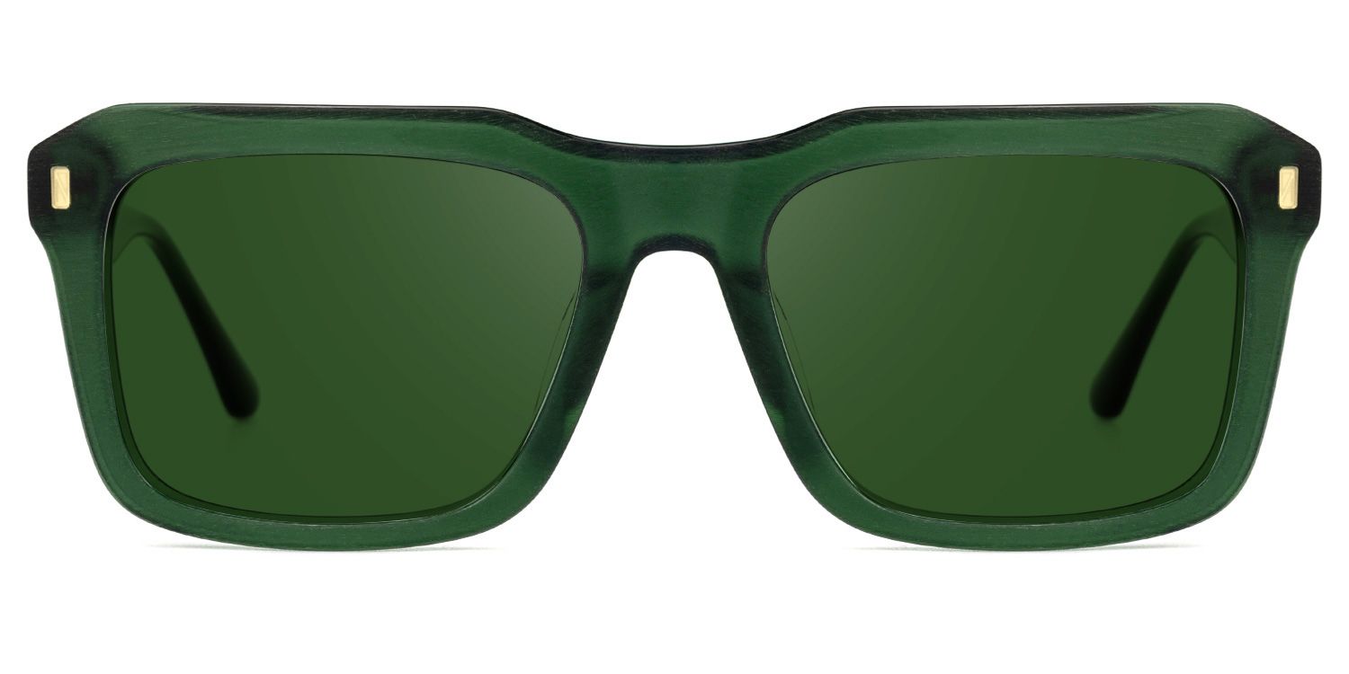 Haines Square Green Sunglasses | Zeelool Glasses0