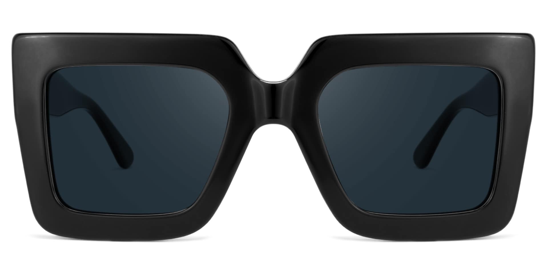 Brandon Square Black Sunglasses & Wide Frames0