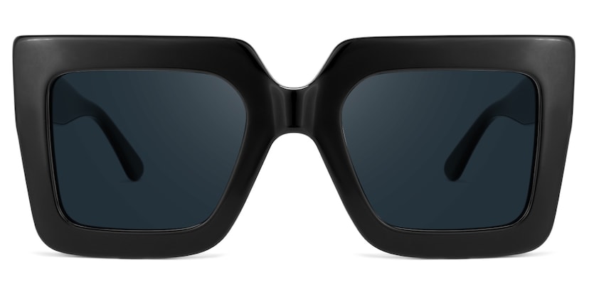 Brandon Square Black Sunglasses