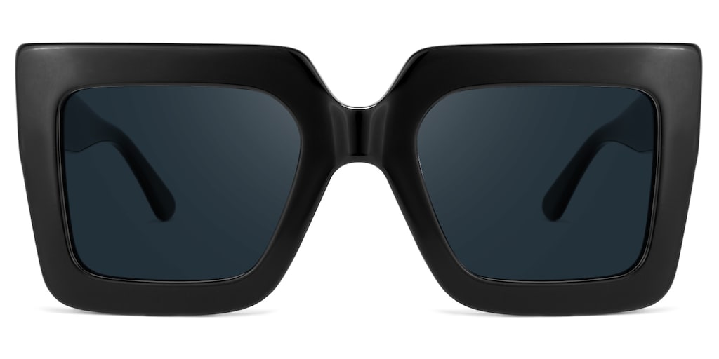 Brandon Square Black Sunglasses