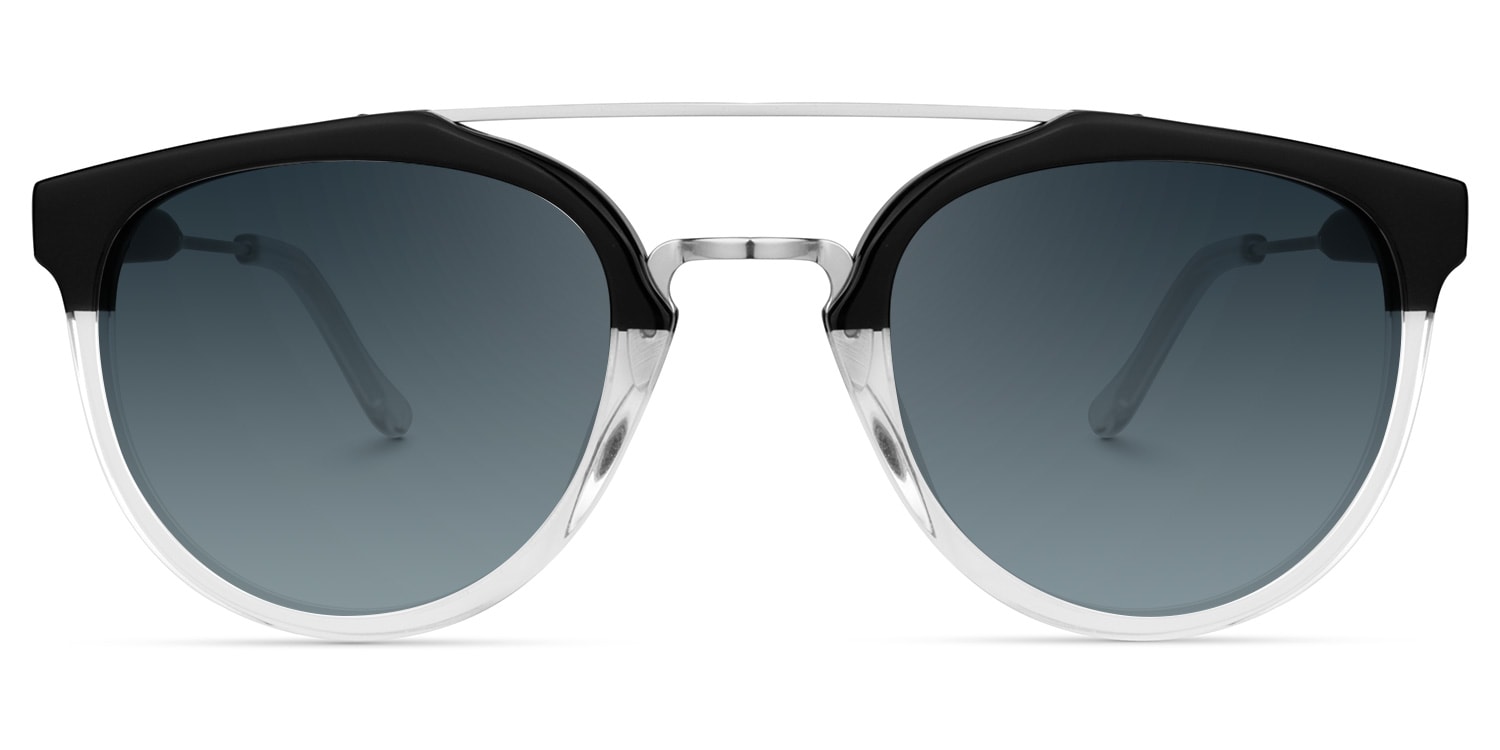 Watson Aviator Black-Crystal Sunglasses  | Zeelool Glasses0
