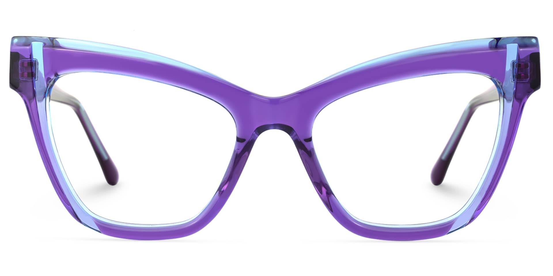 Saucie Cateye Purple Frame Glasses | Zeelool Optical0