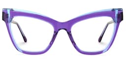 Saucie Cateye Purple Glasses0