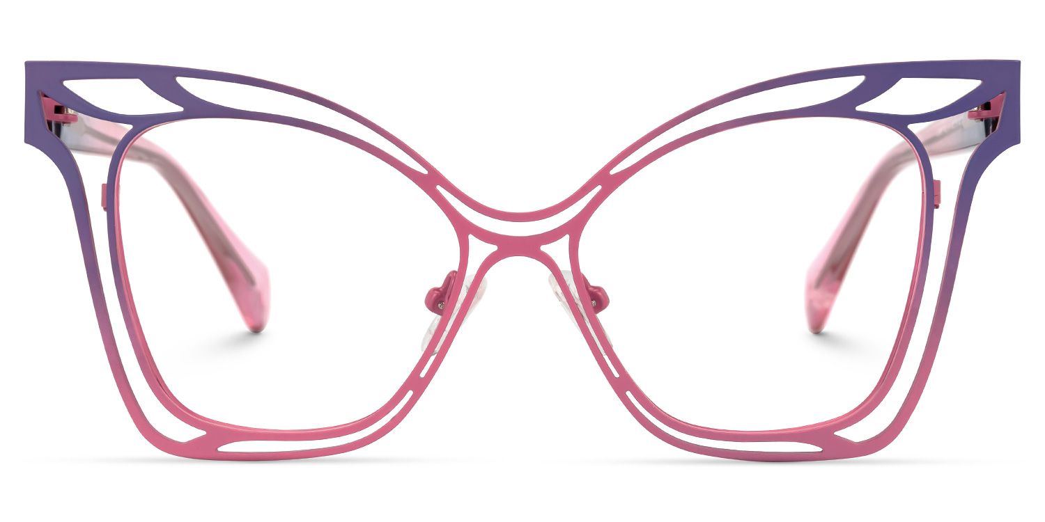 Cini Square Pink Glasses | Zeelool Glasses0