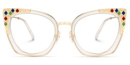 Abreu Cateye Crystal Glasses0